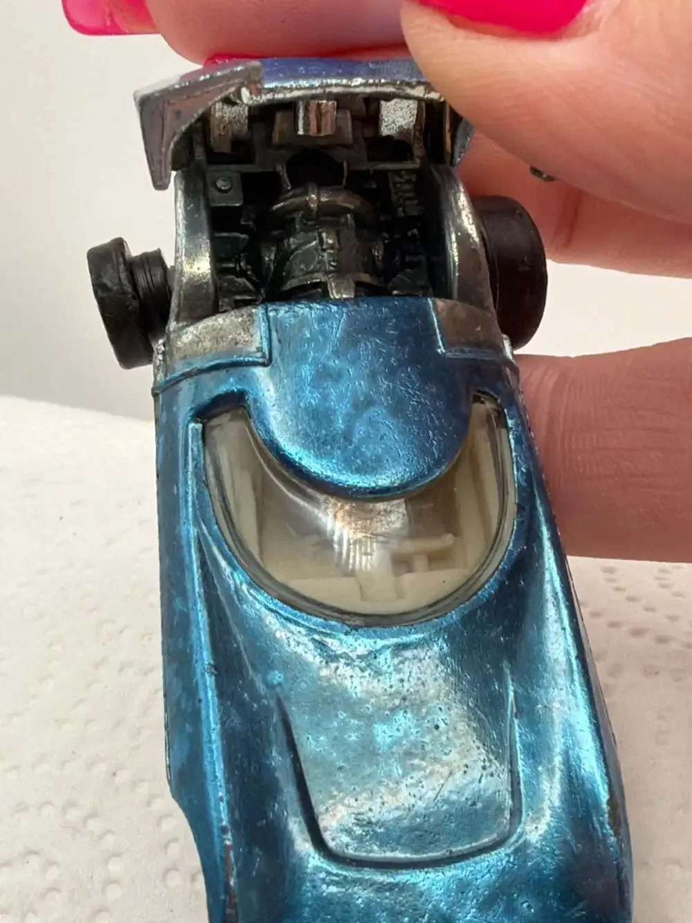 Hot Wheels Redline Turbofire Vintage 1968 Light Blue Diecast Toy Car